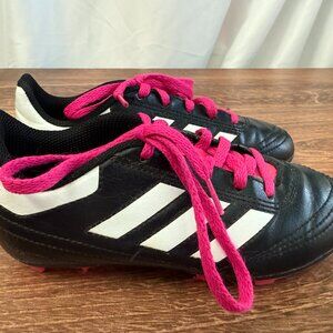 Adidas Youth Baseball Cleats Size 13K Black White Pink